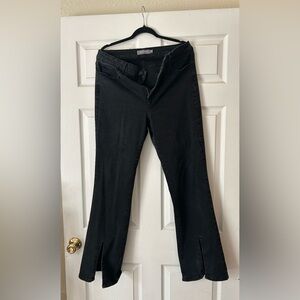 Just USA Charcoal Flare Jeans with Split Bottoms